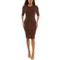 Womens Nina Leonard Elbow Sleeve Pocket Ribbed Sweater Dress - image 1