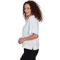 Womens Emaline Sapphire Serenade I Solid Elbow Sleeve Blouse - image 4