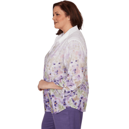 Plus Size Alfred Dunner Grand Bazaar Floral Button Down Blouse