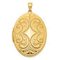 Gold Classics&#40;tm&#41; 14kt. Gold 38mm Large Oval Family Locket Pendant - image 1