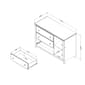 South Shore Cotton Candy Soft Gray 3-Drawer Dresser w/Baskets - image 7