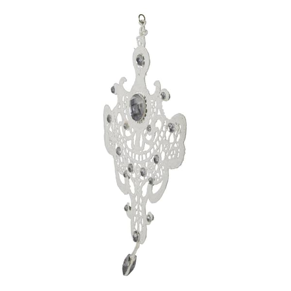Melrose Elegant Jeweled Lace Doily Style Christmas Ornament
