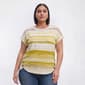 Plus Size Tru Self Overlap Shirttail Button Hem Blouse - image 1