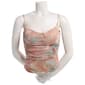 Juniors Madden Girl Marble Mesh Bustier Drape Neck Top - image 1