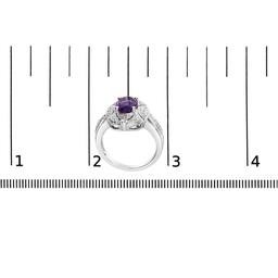 Haus of Brilliance Sterling Silver Purple Amethyst Ring
