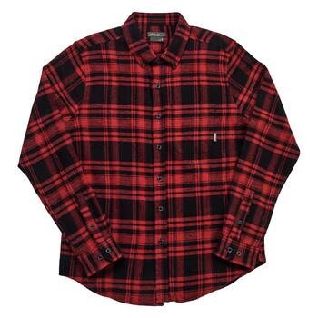 Mens Eddie Bauer Flex Flannel Shirt - Black/Red - Boscov's