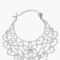 Athra Silver Plated 35mm Swirl Click-Top Hoop Earrings - image 2