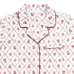 Womens Laura Ashley® Short Sleeve Lattice Floral Pajama Set