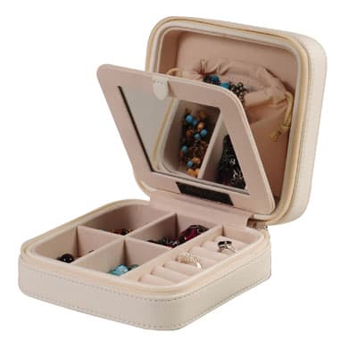 Mele & Co. Dana Faux Leather Jewelry Box in Ivory Boscov's