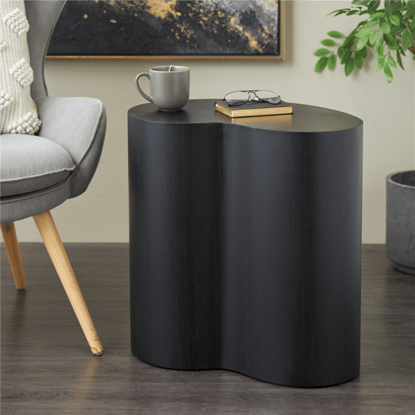 9th & Pike® Modern Black Wood Accent Table