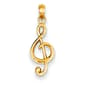 Gold Classics&#40;tm&#41; 14kt. Open-Backed Treble Clef Pendant - image 1