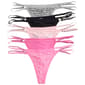 Juniors Juicy Couture 5pk. Micro Thong Panties JC3127-5PKAY - image 1