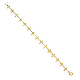 Symbols of Faith Gold Cross Bracelet