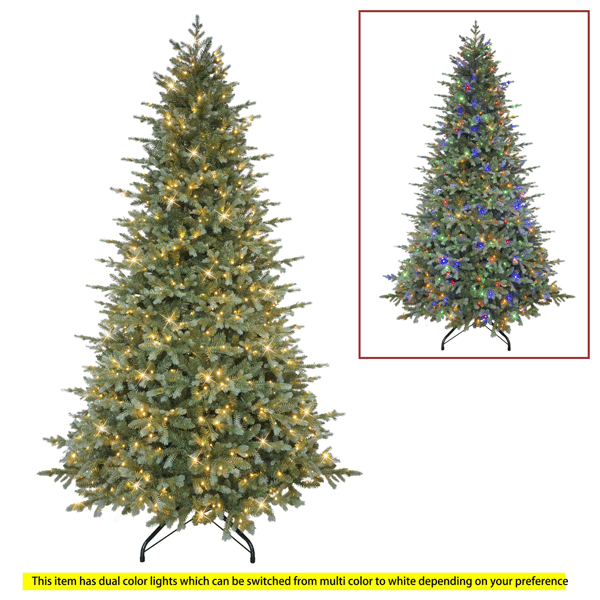 Puleo International 9ft. Pre-Lit Linden Fir Christmas Tree