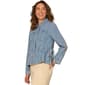 Womens Democracy Long Sleeve Snap Button Denim Jacket - image 3