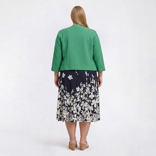 Plus Size Studio One Long Sleeve Floral Jacket Dress
