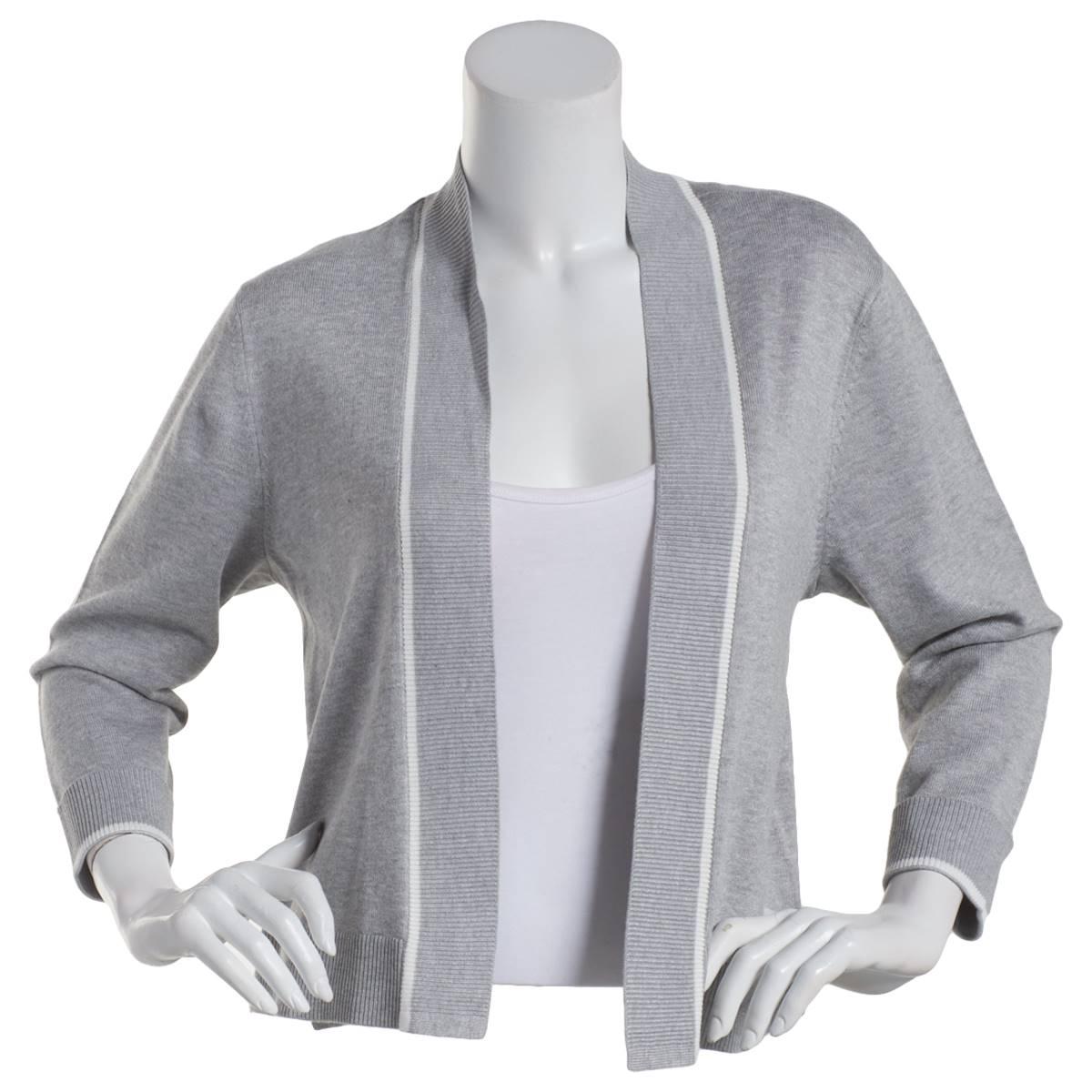 Womens 89th & Madison Tipped Cuff Bracelet Cardigan
