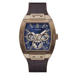 Mens Guess Leather And Silicone Watch - GW0202G2