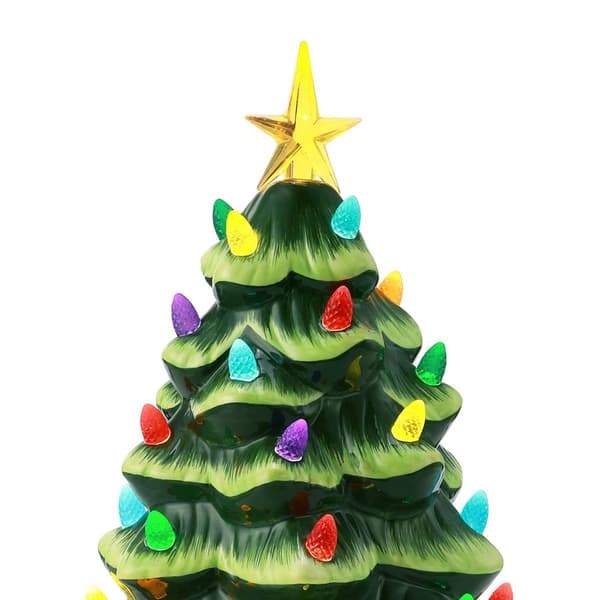 Mr. Christmas 12in. LED Nostalgic Green Ceramic Tree