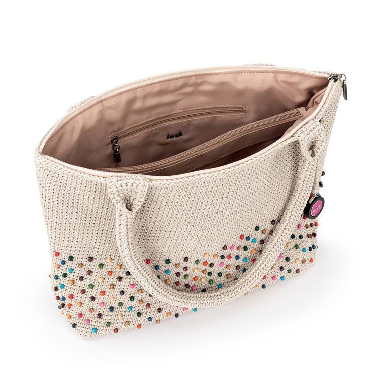 The Sak Gen Carry All Tote - Ecru Multi Beads