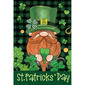 Evergreen St. Patricks Day Leprechaun Large Flag - image 1