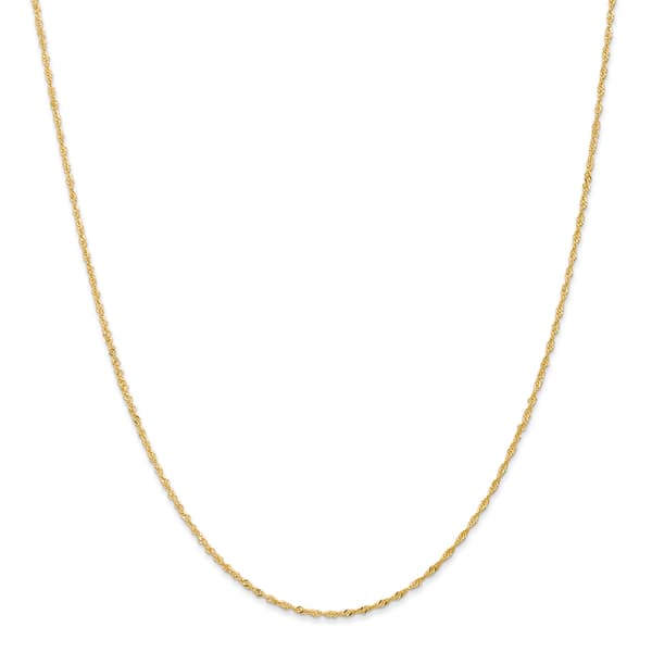 Gold Classics&#40;tm&#41; 1.10mm. 14k Gold Singapore Chain Necklace