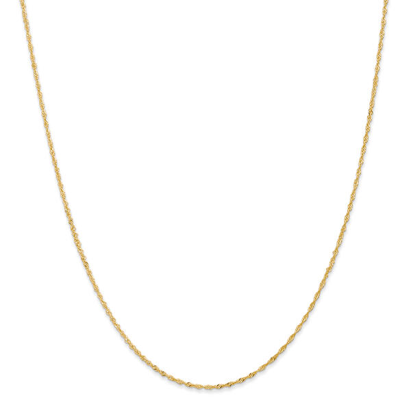 Gold Classics&#40;tm&#41; 1.10mm. 14k Gold Singapore Chain Necklace - image 