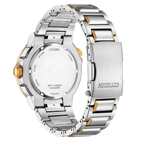Mens Citizen&#174; Endeavor Blue Dial Two-Tone Watch - BJ7144-52L