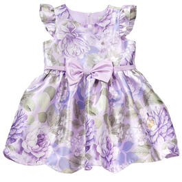 Toddler Girl Rare Editions Floral Brocade Dress w/ Bow