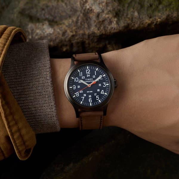 Mens Timex® Expedition Scout Leather Strap Watch  - TW2Y63100JT
