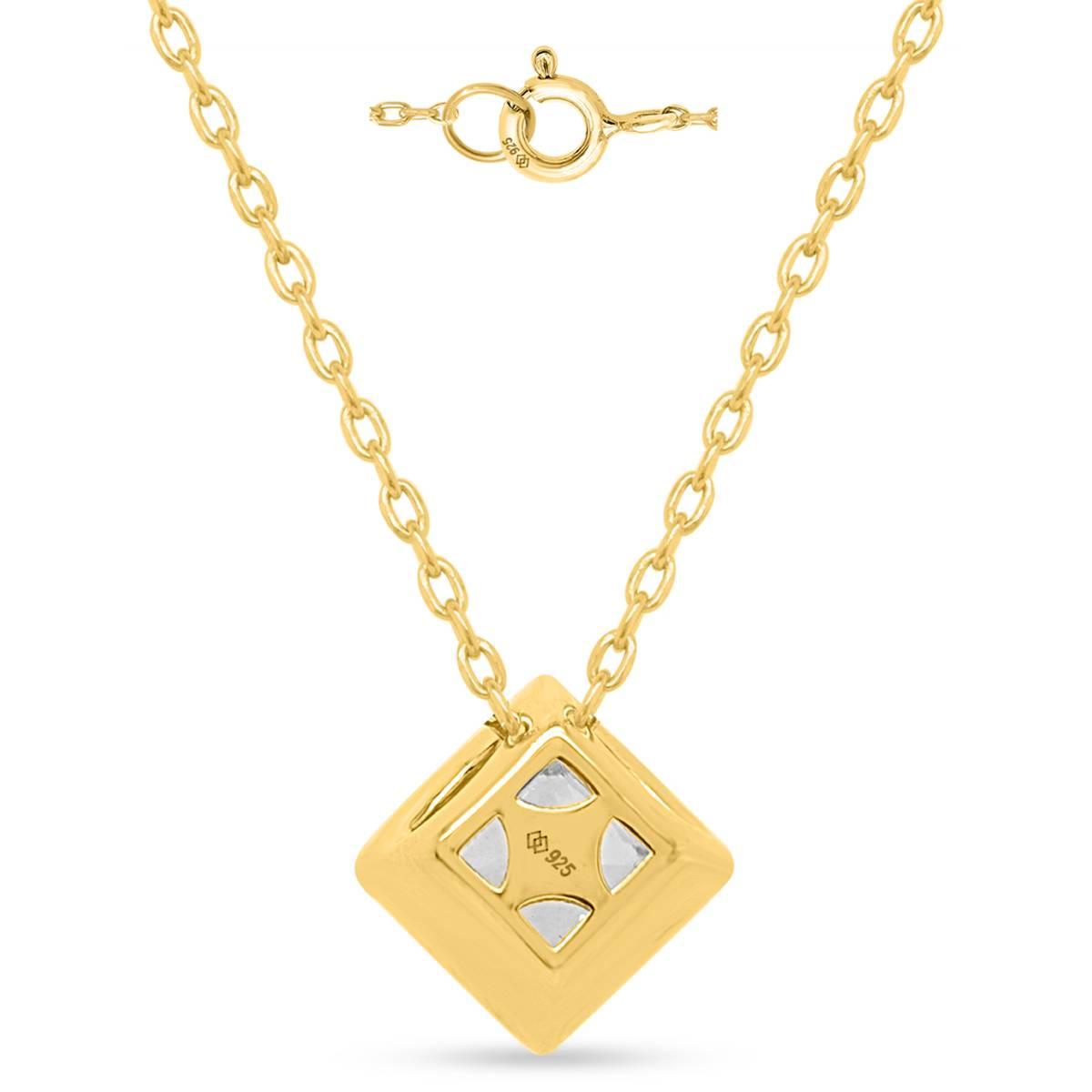 Nova Star® Gold Plated Sterling Silver Lab Grown Diamond Pendant