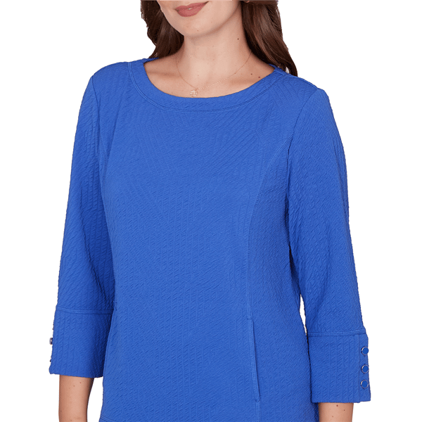 Petite Ruby Rd. Must Haves I Abstract Pucker Texture Blouse