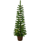 Santa''s Workshop 4ft. Pre-Lit Warm White Green Slim Potted Tree - image 1