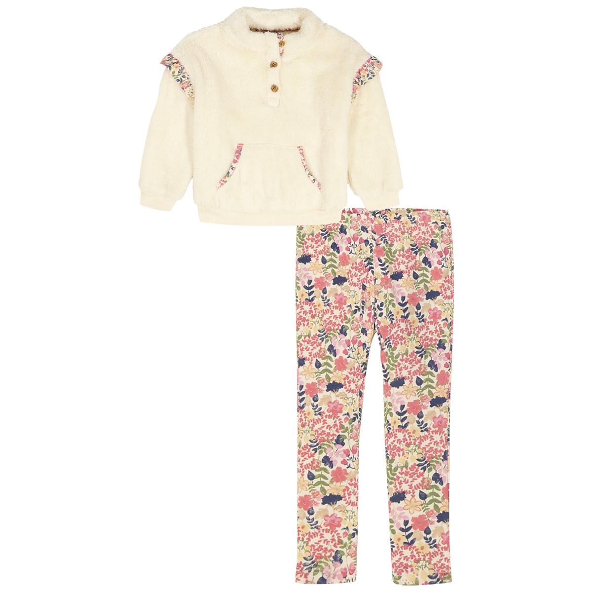Baby Girl (12-24M) Kids Headquarters(R) Sherpa Top & Leggings Set
