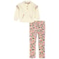 Girls &#40;4-6x&#41; Kids Headquarters&#40;R&#41; Sherpa Top & Floral Leggings Set - image 1