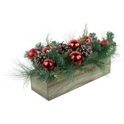 Northlight Seasonal 24in. Artificial Christmas Wood Planter
