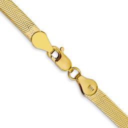 Unisex Gold Classics™10kt. 4.0mm Silky Herringbone Chain Bracelet