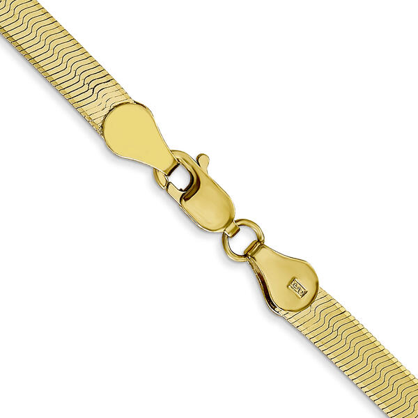 Unisex Gold Classics&#8482;10kt. 4.0mm Silky Herringbone Chain Bracelet
