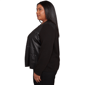 Plus Size Alfred Dunner Business As Usual Faux Leather Sweater - image 4