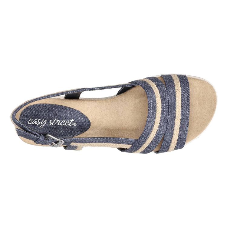 Womens Easy Street Mel Slingback Wedge Sandals