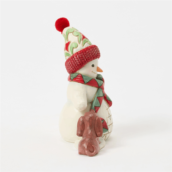 Jim Shore Heartwood Creek Snowman with Dog & Scarf Figurine