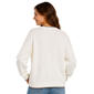 Juniors No Comment Horseshoe Rose Whipstitch Pullover Sweater - image 3