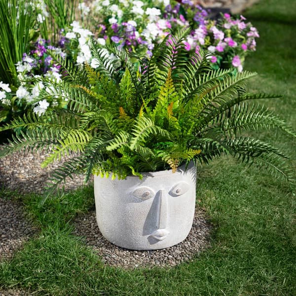 Northlight Seasonal Small Face Ceramic Planter