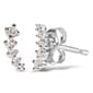 Haus of Brilliance 10kt. White Gold Diamond Climber Earrings - image 3
