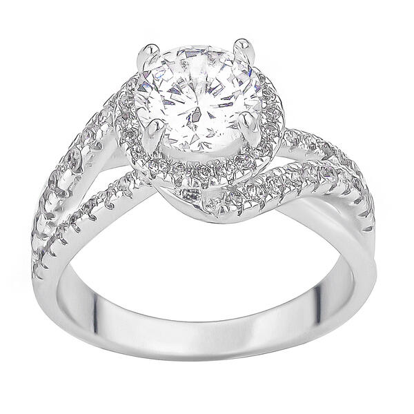 Ashley Cooper&#40;tm&#41; Cubic Zirconia Halo Engagement Ring - image 