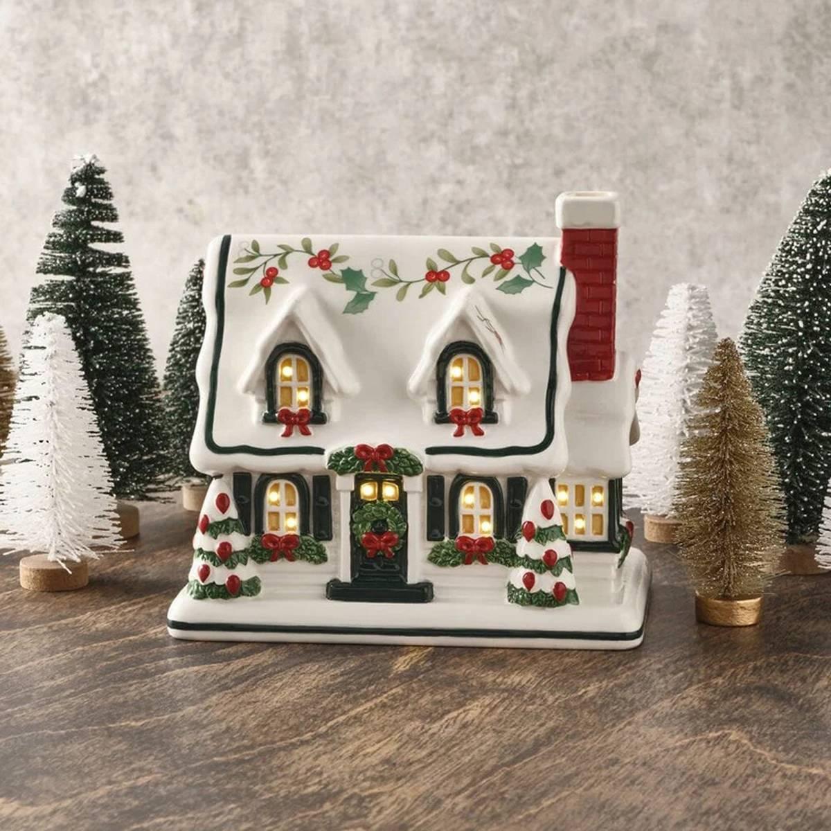 Pfaltzgraff(R) Winterberry Village House with LED Light