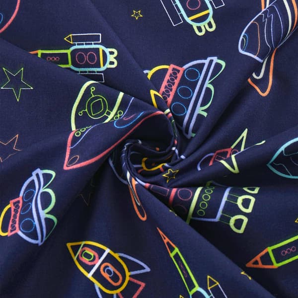 Sweet Home Collection Kids Fun & Colorful Spaceships Sheet Set