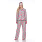 Womens White Mark 3pc. Grey Rose Pajama Set - image 1