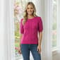 Womens Draper James Textured Short Sleeve Cable Knit Sweater - image 1