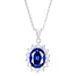 Gianni Argento Lab Grown Sapphire Oval Pendant Necklace - image 2